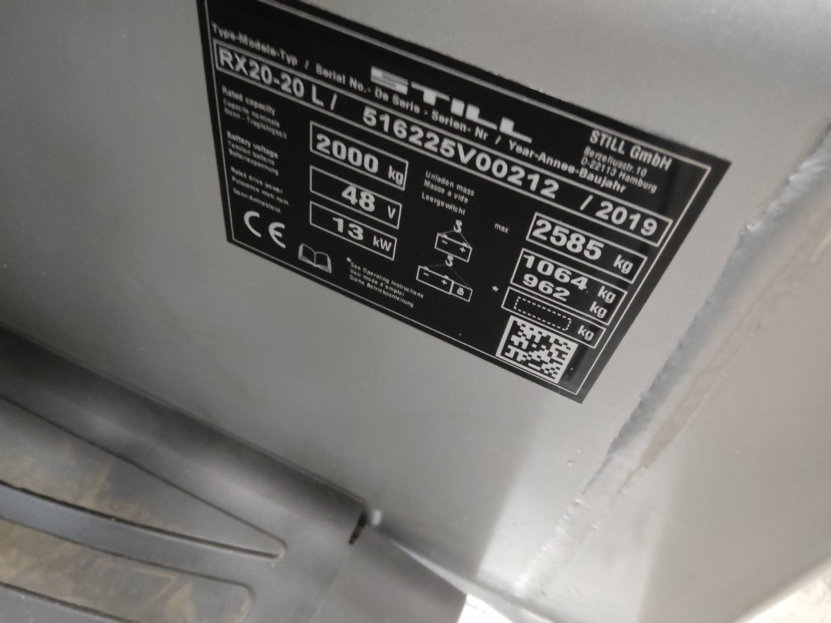 Carretilla elevadora eléctrica STILL RX20-20L: foto 6 Carretilla elevadora eléctrica STILL RX20-20L: foto 6