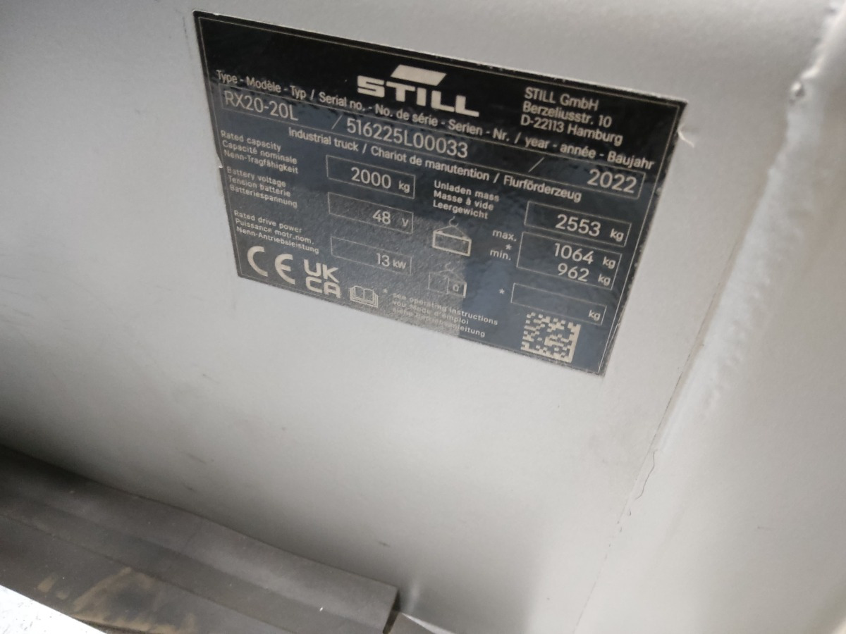 STILL RX20-20L - Carretilla elevadora eléctrica: foto 5 STILL RX20-20L - Carretilla elevadora eléctrica: foto 5