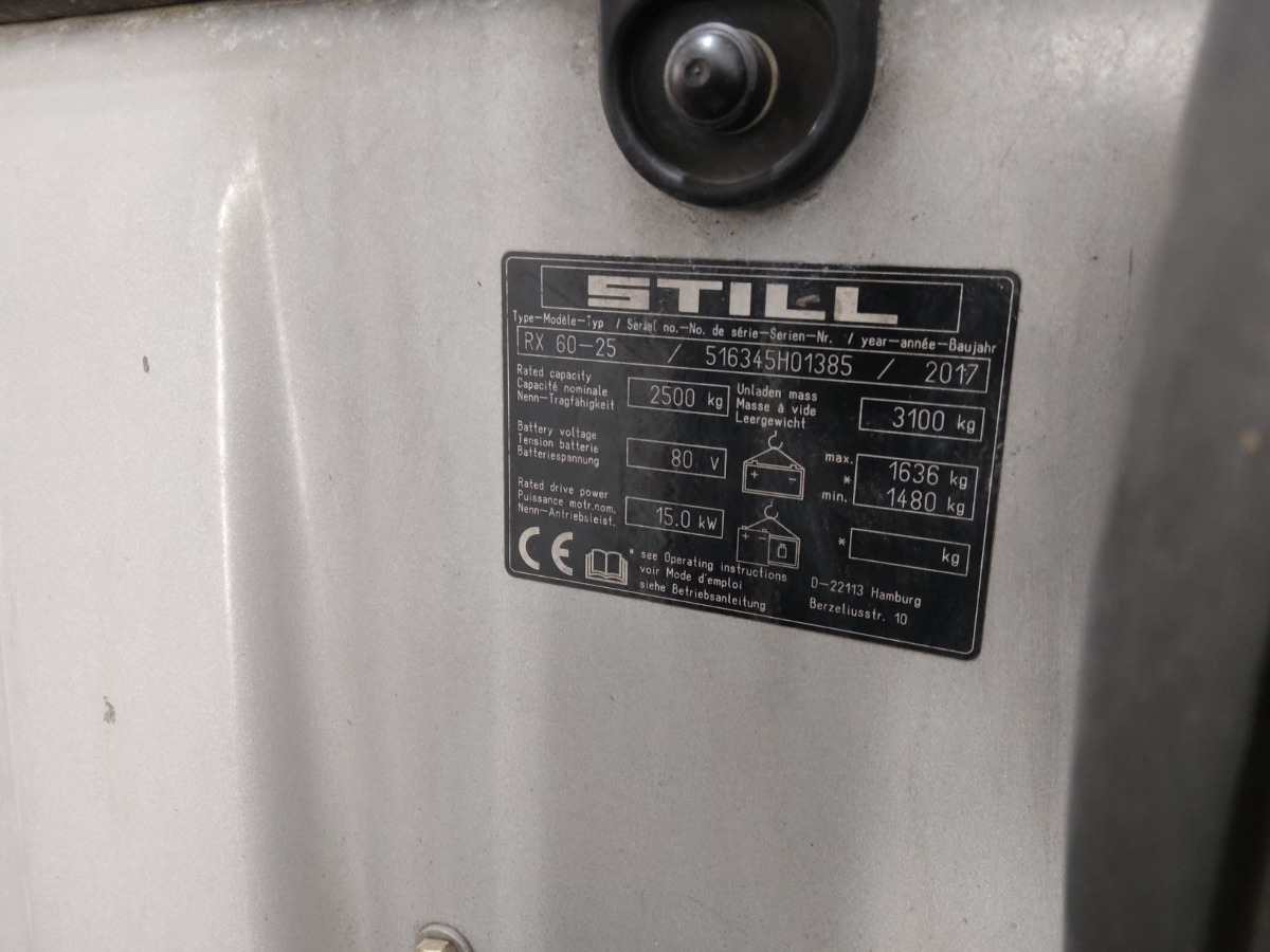 STILL RX60-25 - Carretilla elevadora eléctrica: foto 5 STILL RX60-25 - Carretilla elevadora eléctrica: foto 5