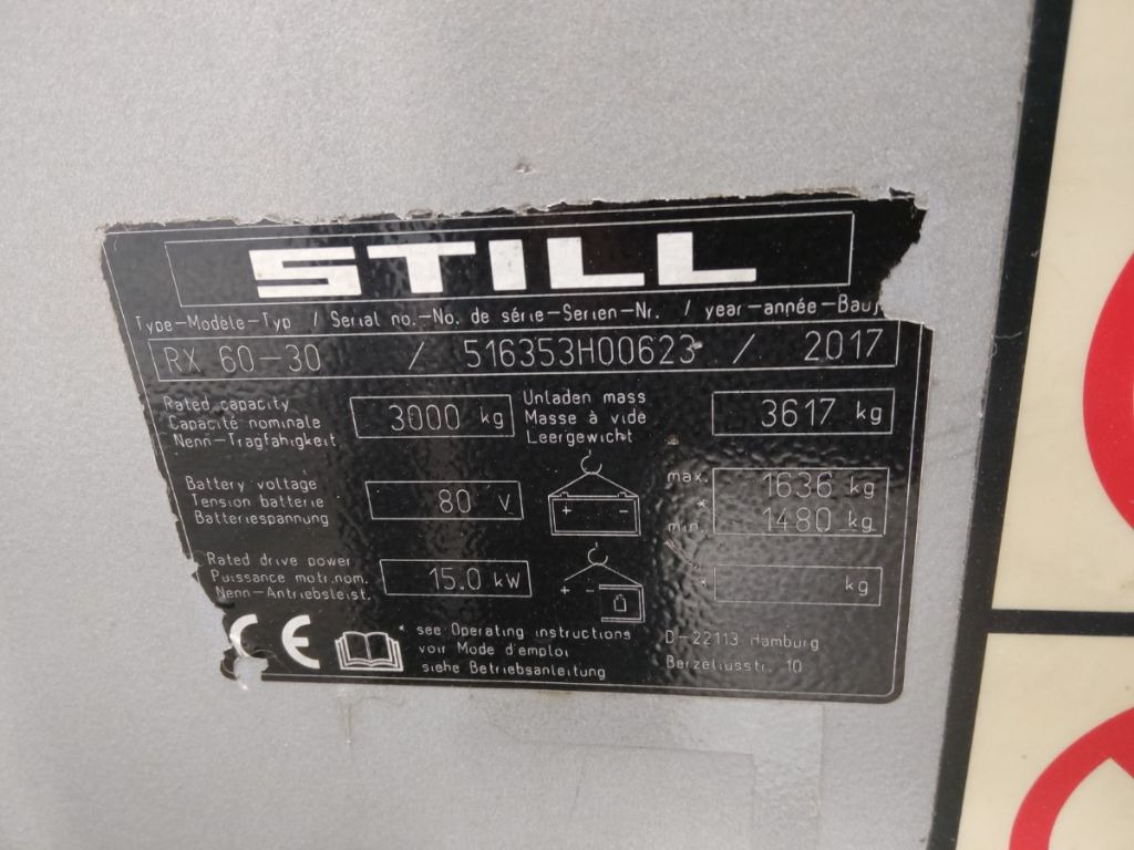 STILL RX60-30 - Carretilla elevadora eléctrica: foto 5 STILL RX60-30 - Carretilla elevadora eléctrica: foto 5