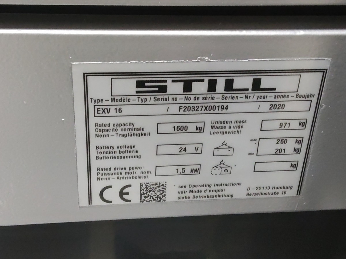 Still EXV16/BATT.NEU - Apilador: foto 5 Still EXV16/BATT.NEU - Apilador: foto 5