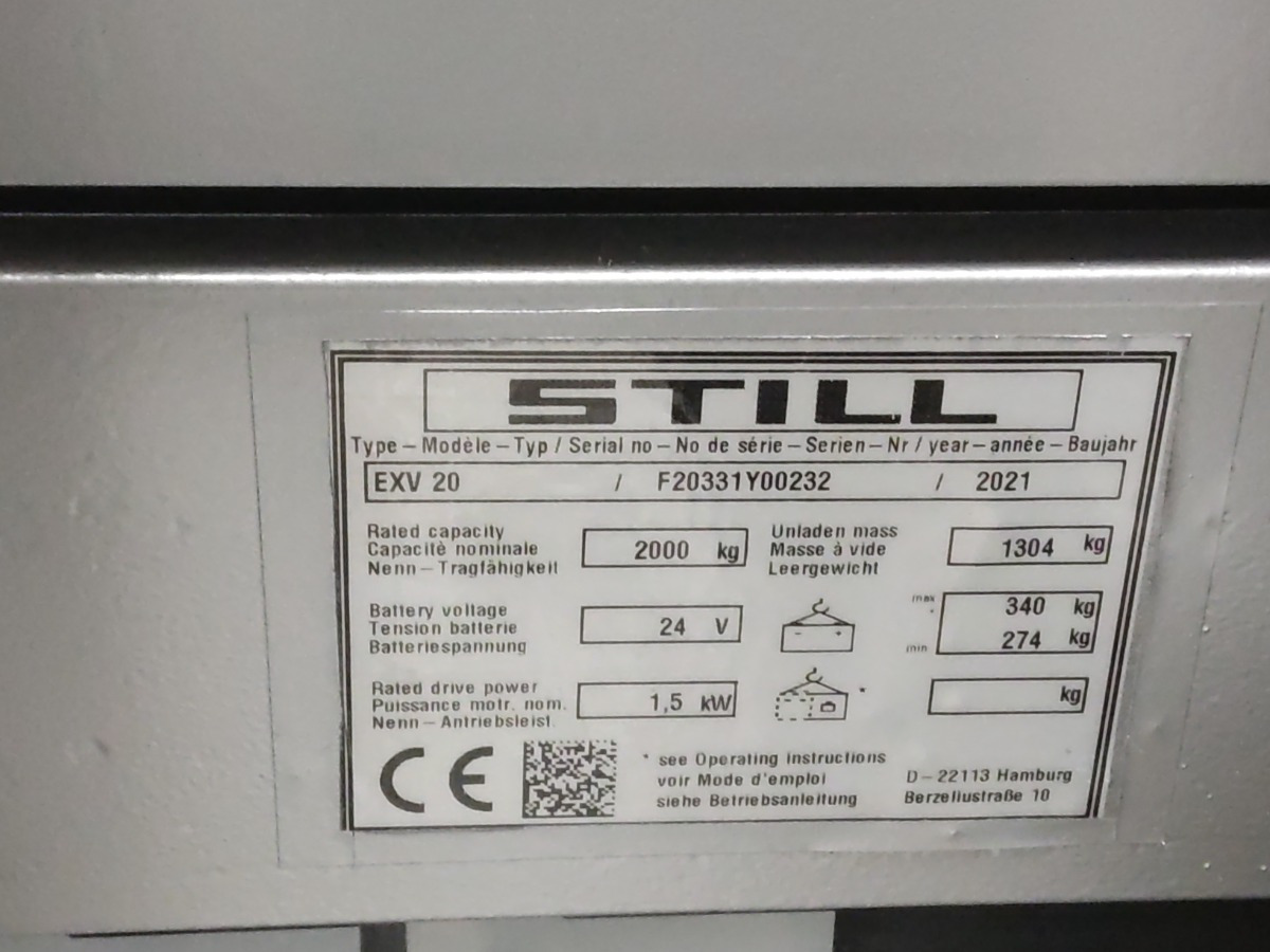 Still EXV20/BATT.NEU - Apilador: foto 5 Still EXV20/BATT.NEU - Apilador: foto 5