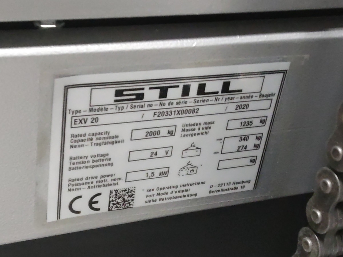 Still EXV20/BATT.NEU - Apilador: foto 5 Still EXV20/BATT.NEU - Apilador: foto 5