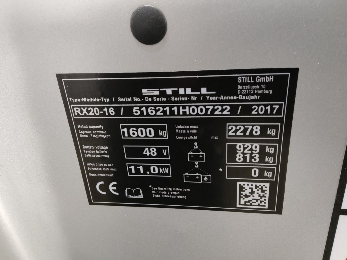 Still RX20-16/BRONZE - Carretilla elevadora eléctrica: foto 5 Still RX20-16/BRONZE - Carretilla elevadora eléctrica: foto 5