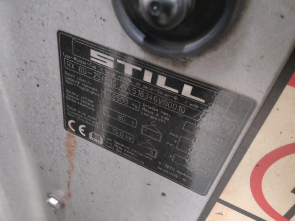 Still RX60-25/600 - Carretilla elevadora eléctrica: foto 5 Still RX60-25/600 - Carretilla elevadora eléctrica: foto 5