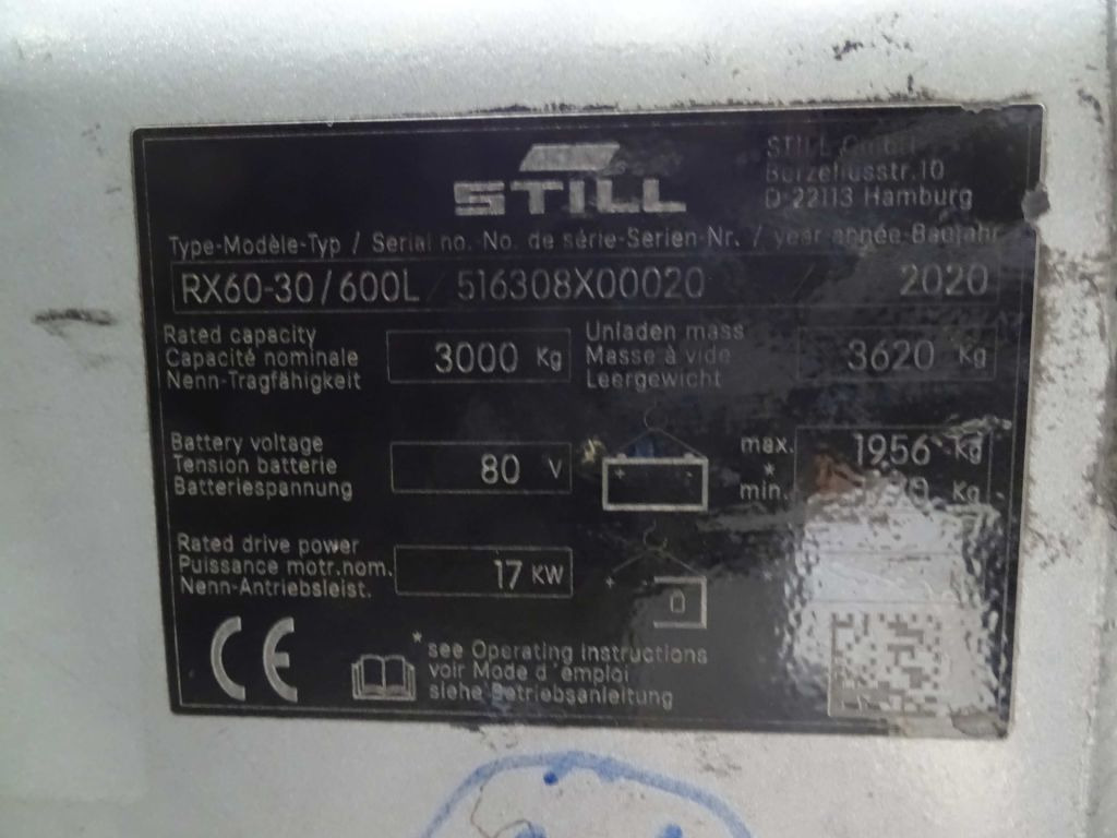 Still RX60-30L/600 - Carretilla elevadora eléctrica: foto 5 Still RX60-30L/600 - Carretilla elevadora eléctrica: foto 5