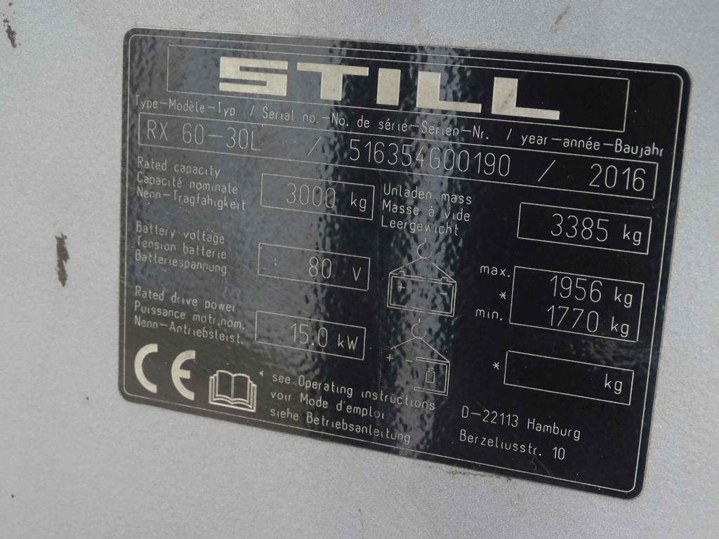 Still RX60-30L - Carretilla elevadora eléctrica: foto 5 Still RX60-30L - Carretilla elevadora eléctrica: foto 5