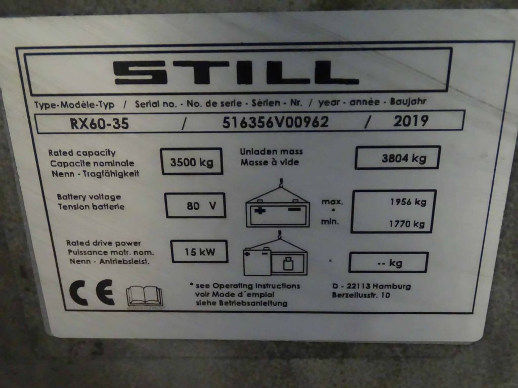 Still RX60-35 - Carretilla elevadora eléctrica: foto 5 Still RX60-35 - Carretilla elevadora eléctrica: foto 5
