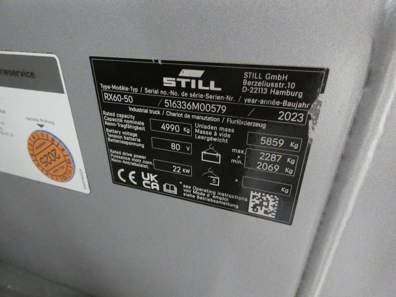 Still RX60-50 - Carretilla elevadora eléctrica: foto 5 Still RX60-50 - Carretilla elevadora eléctrica: foto 5