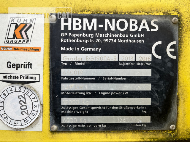 Nobas BG190T/TA- - Grader: foto 2 Nobas BG190T/TA- - Grader: foto 2