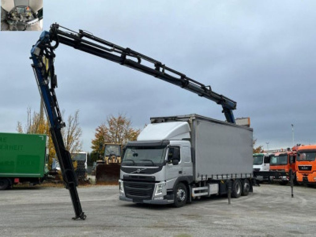 Volvo FM 420 6x2 Pritsche Heckkran 27m/t,Funk,Jib ,E6 - Camión caja abierta, Camión grúa: foto 1 Volvo FM 420 6x2 Pritsche Heckkran 27m/t,Funk,Jib ,E6 - Camión caja abierta, Camión grúa: foto 1